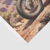  motorfiets geparkeerd in de Grand Canyon #1 Tissuepapier (Detail)