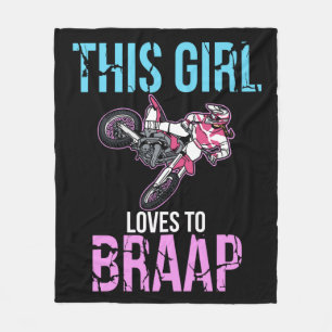 Motorfiets Girls Dirt Bike Women Motocross Braap Fleece Deken