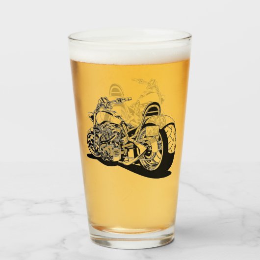 Motorfiets Glas (Voorkant gevuld)