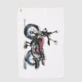 Motorfiets Golfhanddoek (Voorkant)