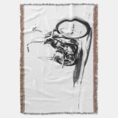 Motorfiets gooien deken (Voorkant Verticaal)