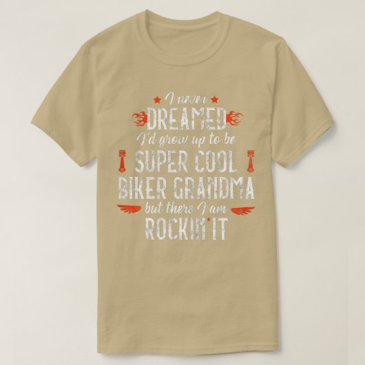 Motorfiets grootma Biker  Grandmos T-shirt (Design voorkant)