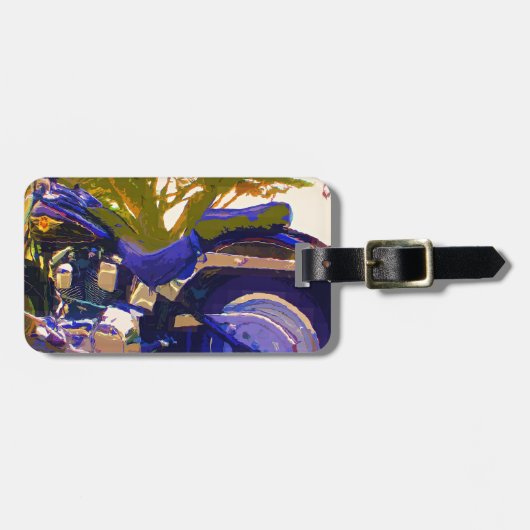 Motorfiets Harley-FatBoy-1998 Bagagelabel (Voorkant horizontaal)