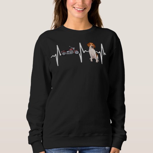 Motorfiets Harrier Hartslag Hond Trui (Voorkant)