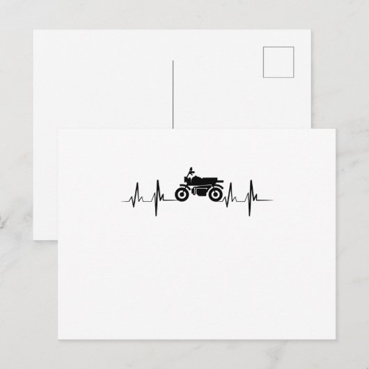 Motorfiets hartslag Biker Gif Briefkaart (Voorkant / Achterkant)