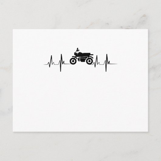 Motorfiets hartslag Biker Gif Briefkaart (Voorkant)