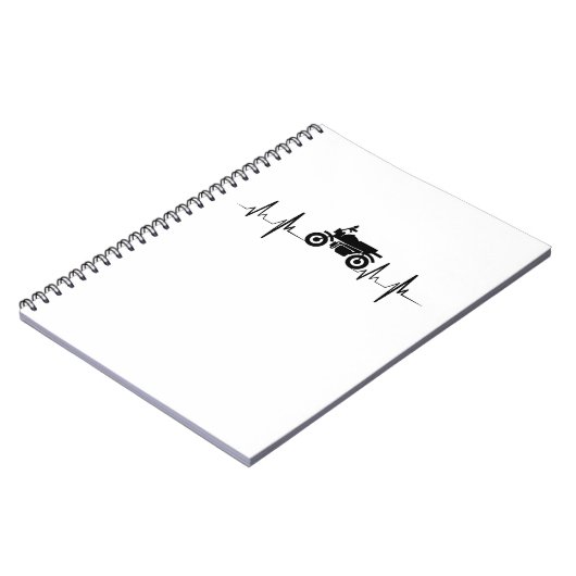 Motorfiets hartslag Biker Gif Notitieboek (Linkerzijde)