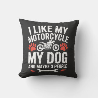 Motorfiets Hond Sarcastische Citaat Hond Humor Kussen