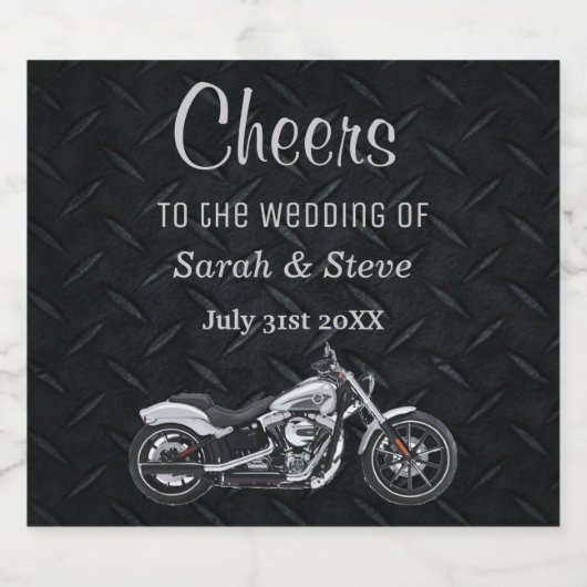 Motorfiets Huwelijk Cheers Bier Label Bier Etiket (Enkel label)