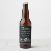 Motorfiets Huwelijk Cheers Bier Label Bier Etiket (Voorkant)