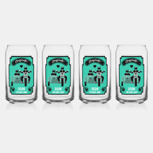 Motorfiets Huwelijkscadeaus voor koppel Blikvorm Glas