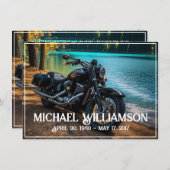 Motorfiets In de buurt van de waterviering van het Kaart (Voorkant / Achterkant)