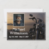 Motorfiets in de buurt van water FotoViering van h Kaart (Voorkant)