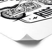 Motorfiets in Desert Cactus Westerne Set (2) Poster (Hoek)