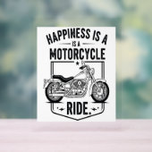 Motorfiets in Desert Cactus Westerne Set (3) Acryl Bord (Neutraal)