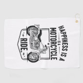 Motorfiets in Desert Cactus Westerne Set (3) Golfhanddoek (Horizontaal)