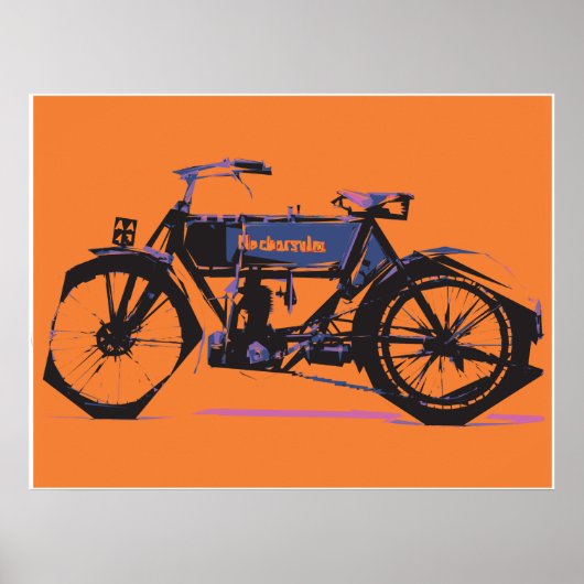 Motorfiets in transito poster (Voorkant)