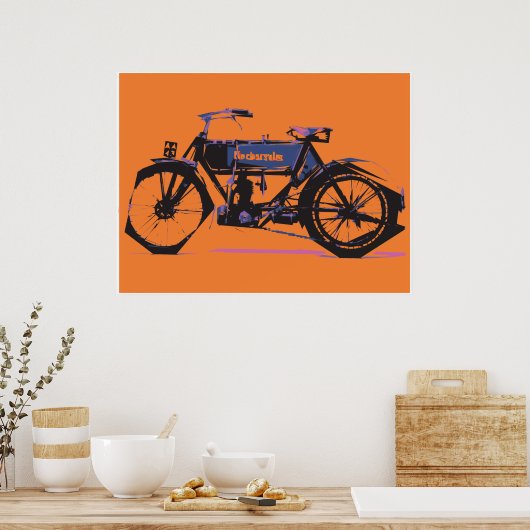 Motorfiets in transito poster (Keuken)