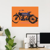 Motorfiets in transito poster (Thuiskantoor)