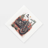 Motorfiets in woestijncactus western set servet (Hoek)