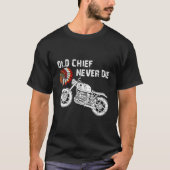 Motorfiets indiaanse oud chef nooit sterven hoodie t-shirt (Voorkant)