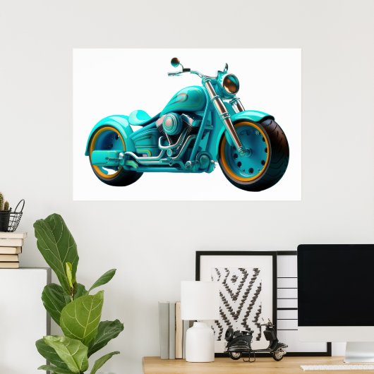 Motorfiets IV Poster (Thuiskantoor)