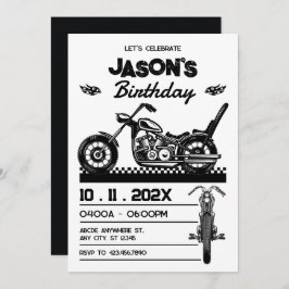  motorfiets jarig kaart