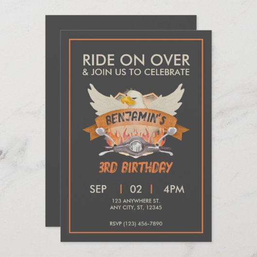 motorfiets kaart (Voorkant / Achterkant)