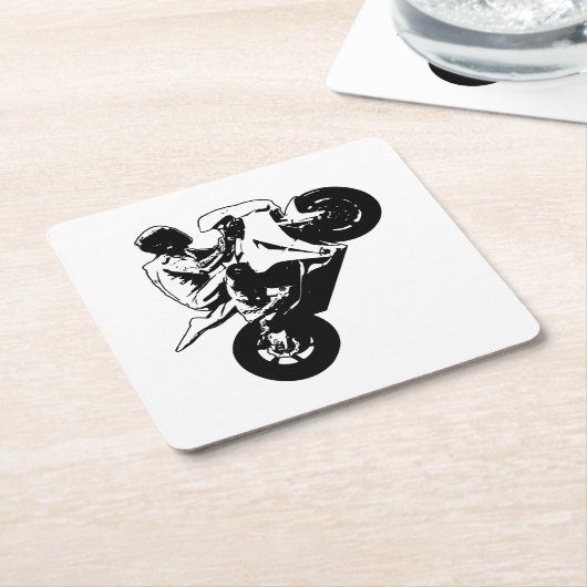 Motorfiets Kartonnen Onderzetters (Schuin)