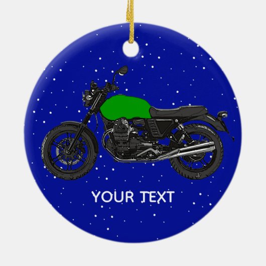 Motorfiets Keramisch Ornament (Achterkant)