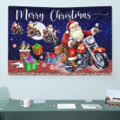 Motorfiets Kerst Binnen of Buiten Spandoek (Beurs)