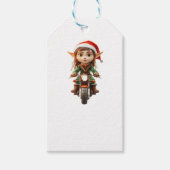 Motorfiets Kerst Elf Kraft Gift Labels Cadeaulabel (Voorkant)