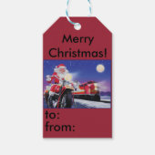 Motorfiets Kerst Gift label Cadeaulabel (Voorkant)