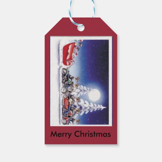 Motorfiets Kerst Gift label Cadeaulabel (Achterkant)