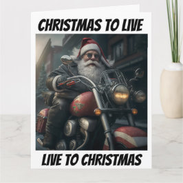 Motorfiets KERST OM TE LEVEN grappig nieuwigheid  Kaart
