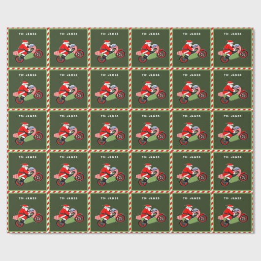 Motorfiets Kerstcadeau Cadeaupapier (Vlak)