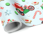 Motorfiets Kerstcadeau Cadeaupapier (Rol Hoek)