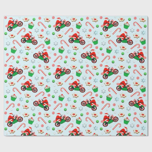 Motorfiets Kerstcadeau Cadeaupapier (Vlak)