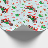 Motorfiets Kerstcadeau Cadeaupapier (Hoek)