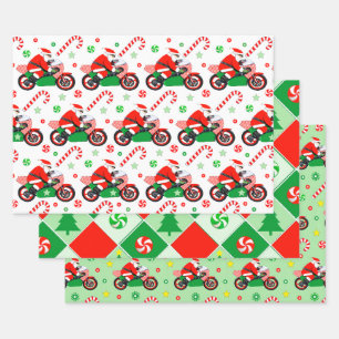 Motorfiets Kerstcadeau Inpakpapier Vel