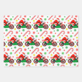 Motorfiets Kerstcadeau Inpakpapier Vel (Voorkant 3)