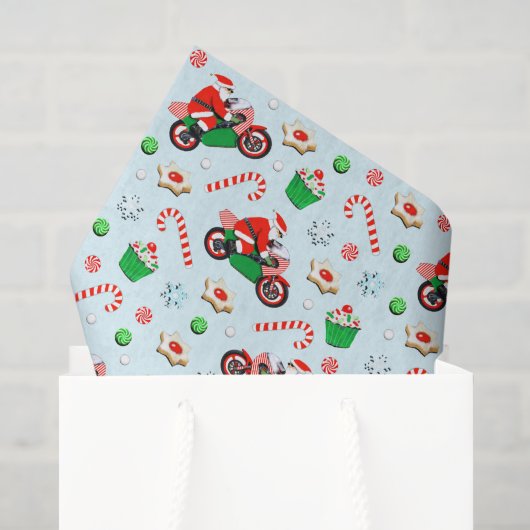 Motorfiets Kerstcadeau Tissuepapier (Cadeauzakje)