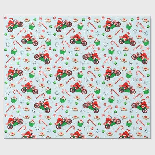 Motorfiets Kerstcadeaus Cadeaupapier (Vlak)