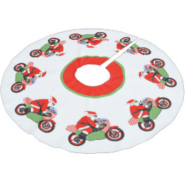 Motorfiets Kerstdecoratie Geborsteld Polyester Boo Kerstboom Rok