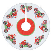 Motorfiets Kerstdecoratie Geborsteld Polyester Boo Kerstboom Rok (Voorkant)