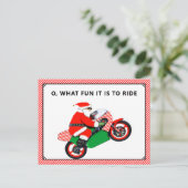 Motorfiets Kerstkaarten Feestdagenkaart (Staand voorkant)