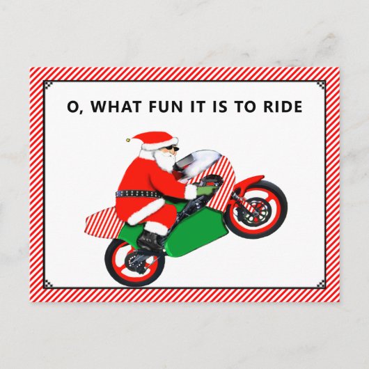 Motorfiets Kerstkaarten Feestdagenkaart (Voorkant)