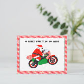 motorfiets kerstkaarten feestdagenkaart (Staand voorkant)