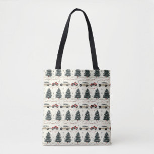 Motorfiets Kerstmarkt Avontuur Tote Bag