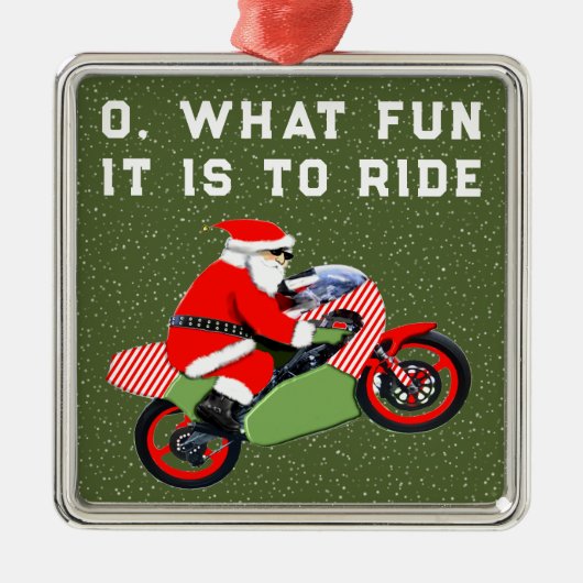 Motorfiets Kerstmis Collectible Metalen Ornament (Voorkant)